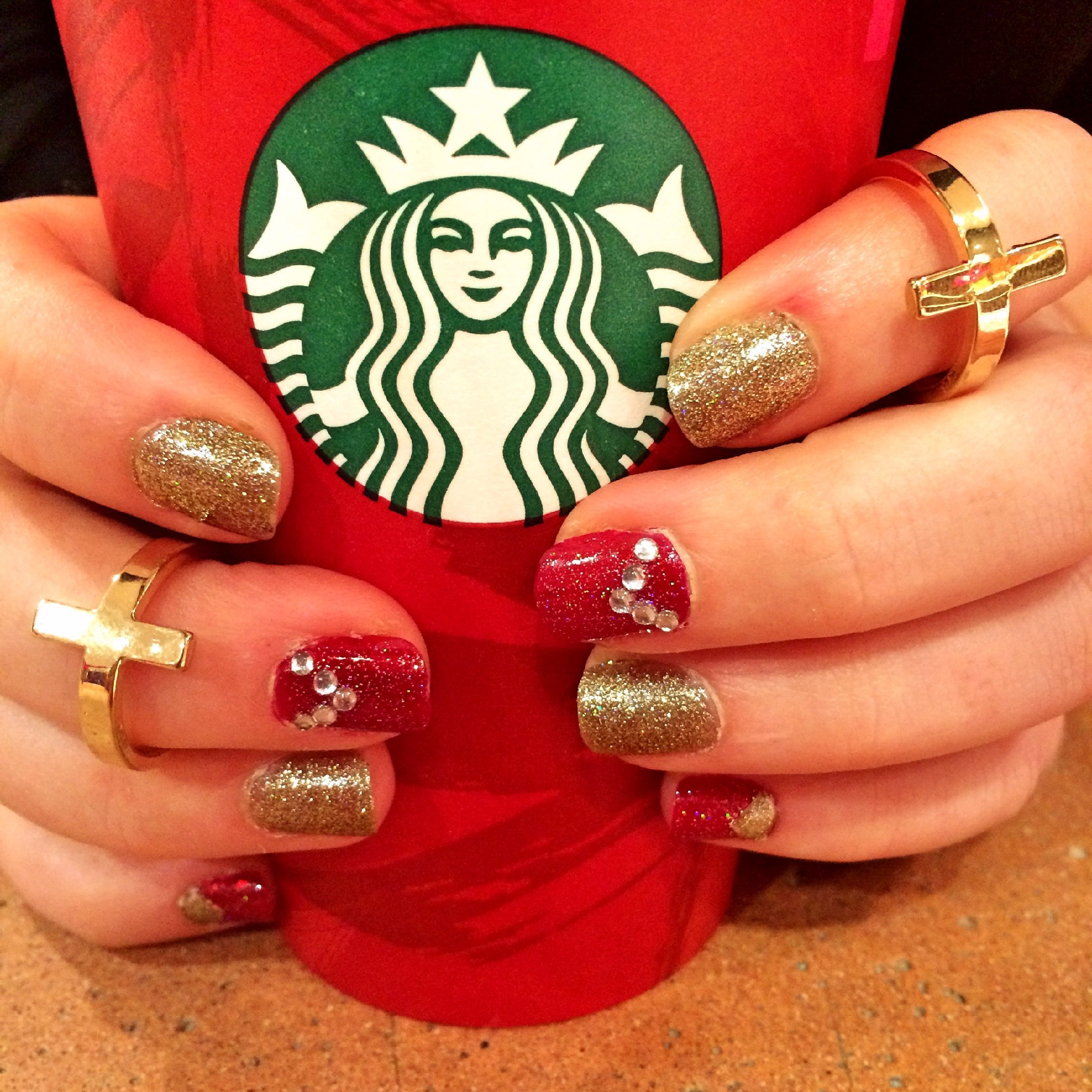 How'd I do on my Holiday Starbucks Nails?!