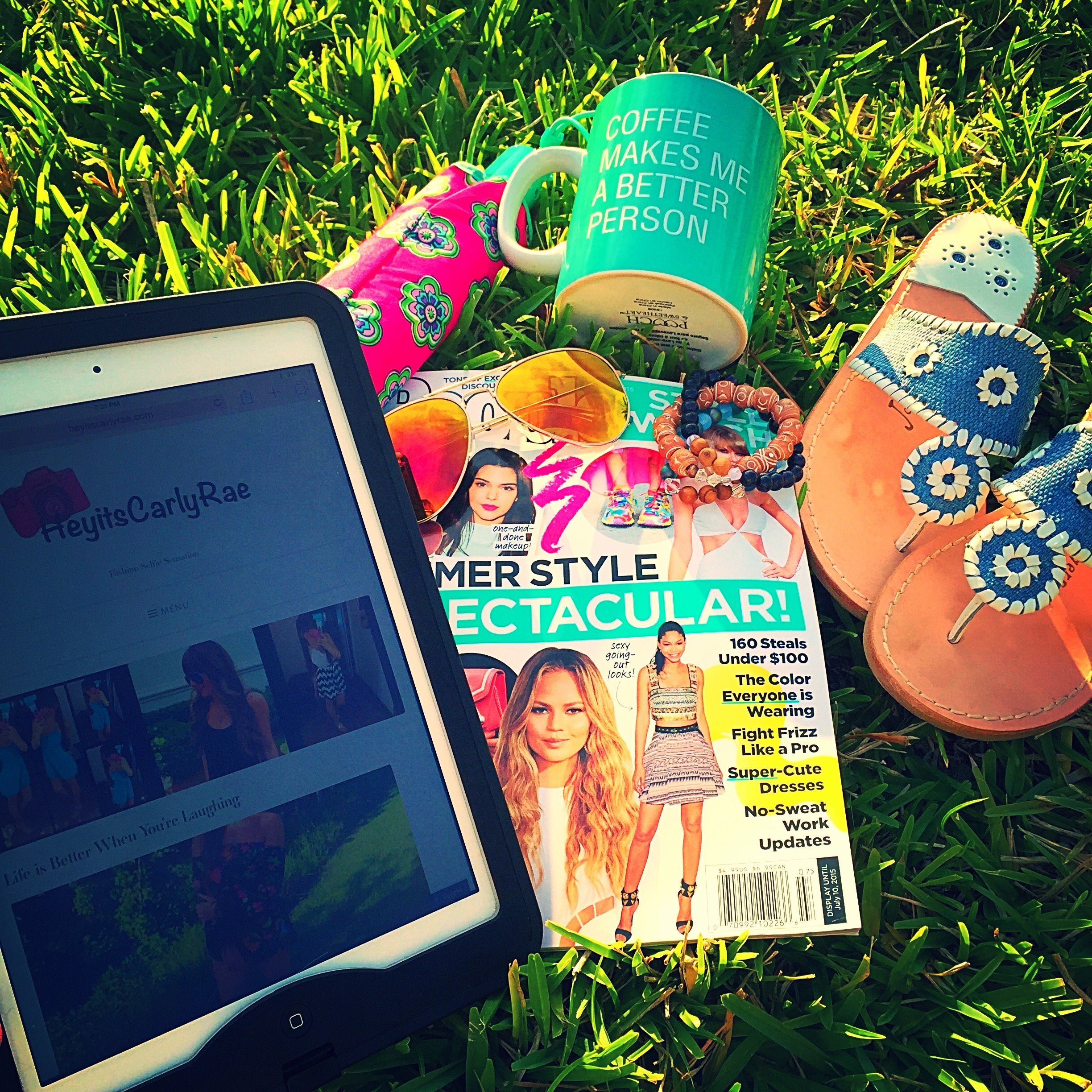 Starting My Week of with: People Style Magazine Ray-Bans GBeads Jack Rogers Vera Bradley Umbrella