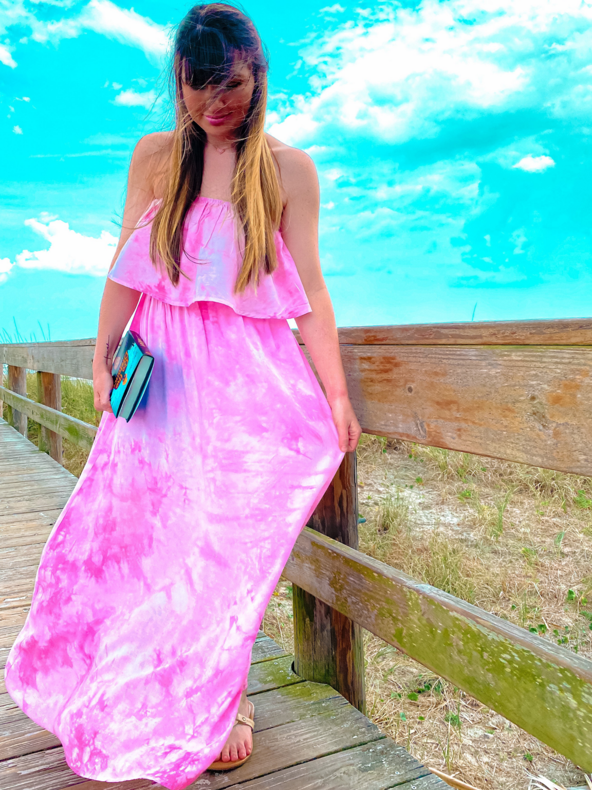 Pink Tie Dye Maxi